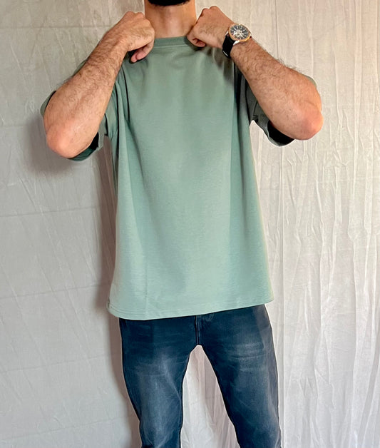 ZIL Army Green Oversized Tee | تيشيرت أوفرسايز زيتي