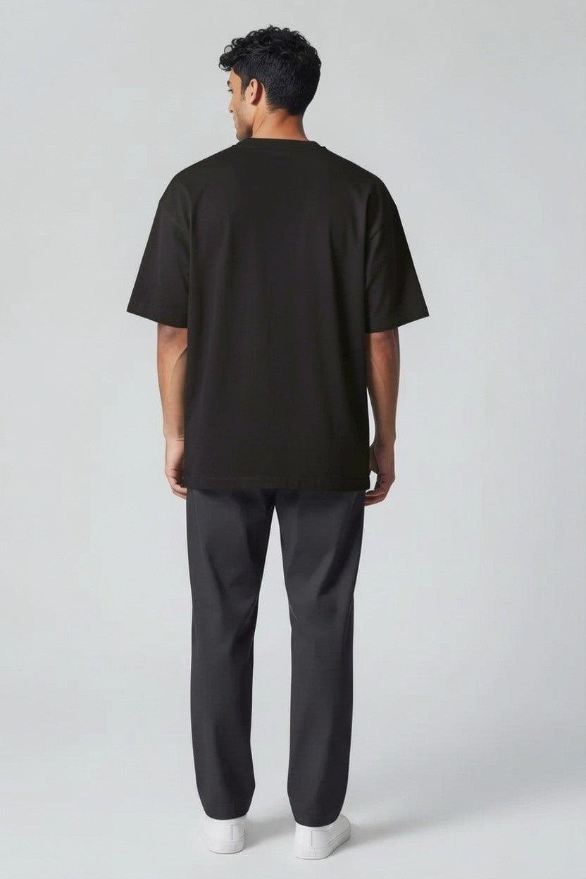 ZIL Black Oversized Tee | تيشيرت أوفرسايز أسود