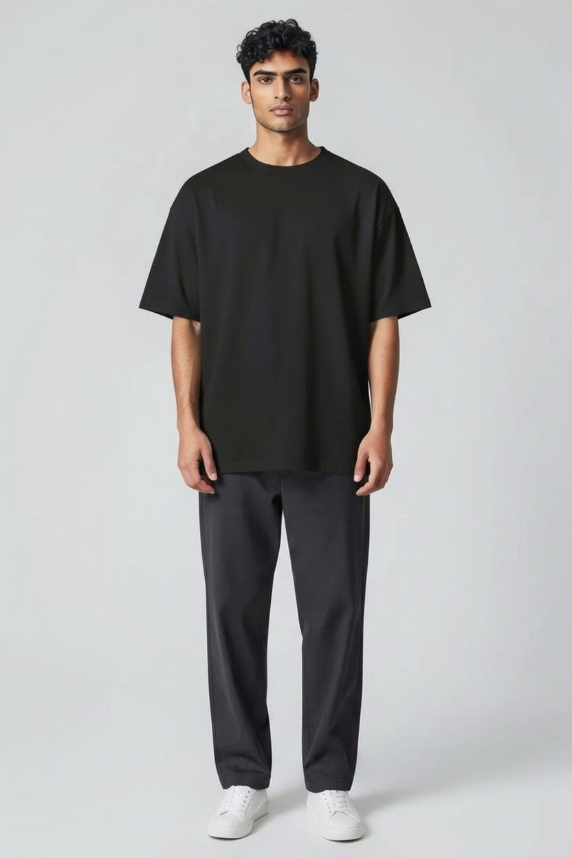 ZIL Black Oversized Tee | تيشيرت أوفرسايز أسود