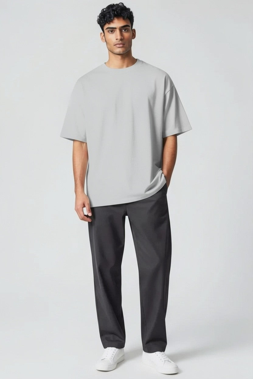 ZIL Gray Oversized Tee | تيشيرت أوفرسايز رمادي