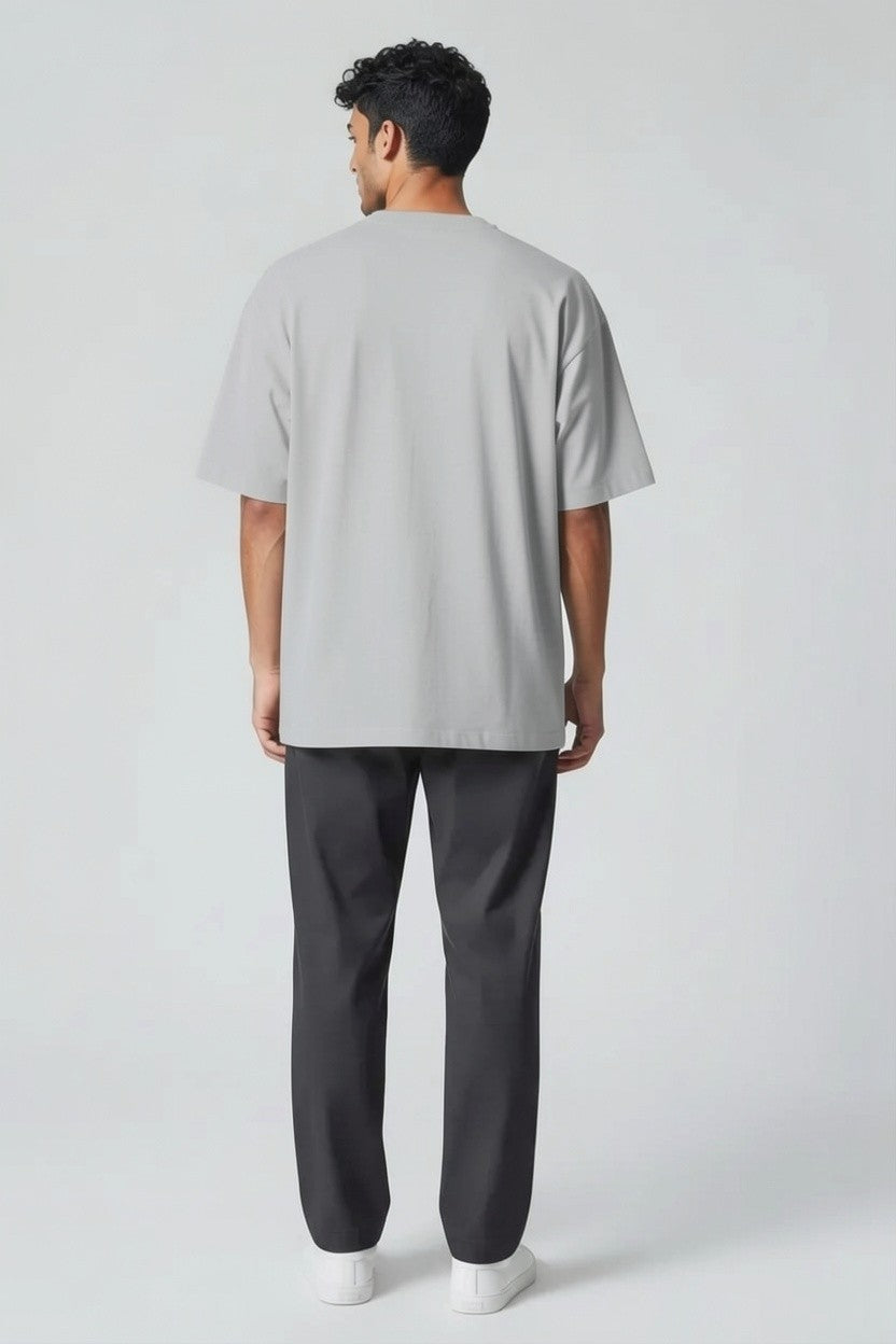 ZIL Gray Oversized Tee | تيشيرت أوفرسايز رمادي