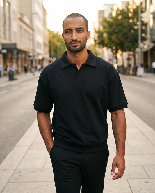 ZIL Black Polo on model, walk