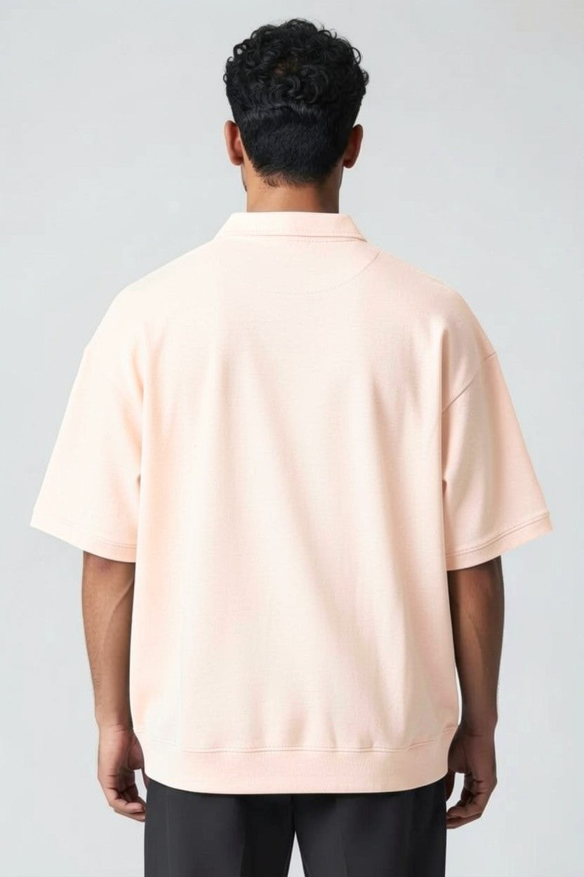 ZIL Off White Polo | بولو قطن أوفرسايز أوف وايت