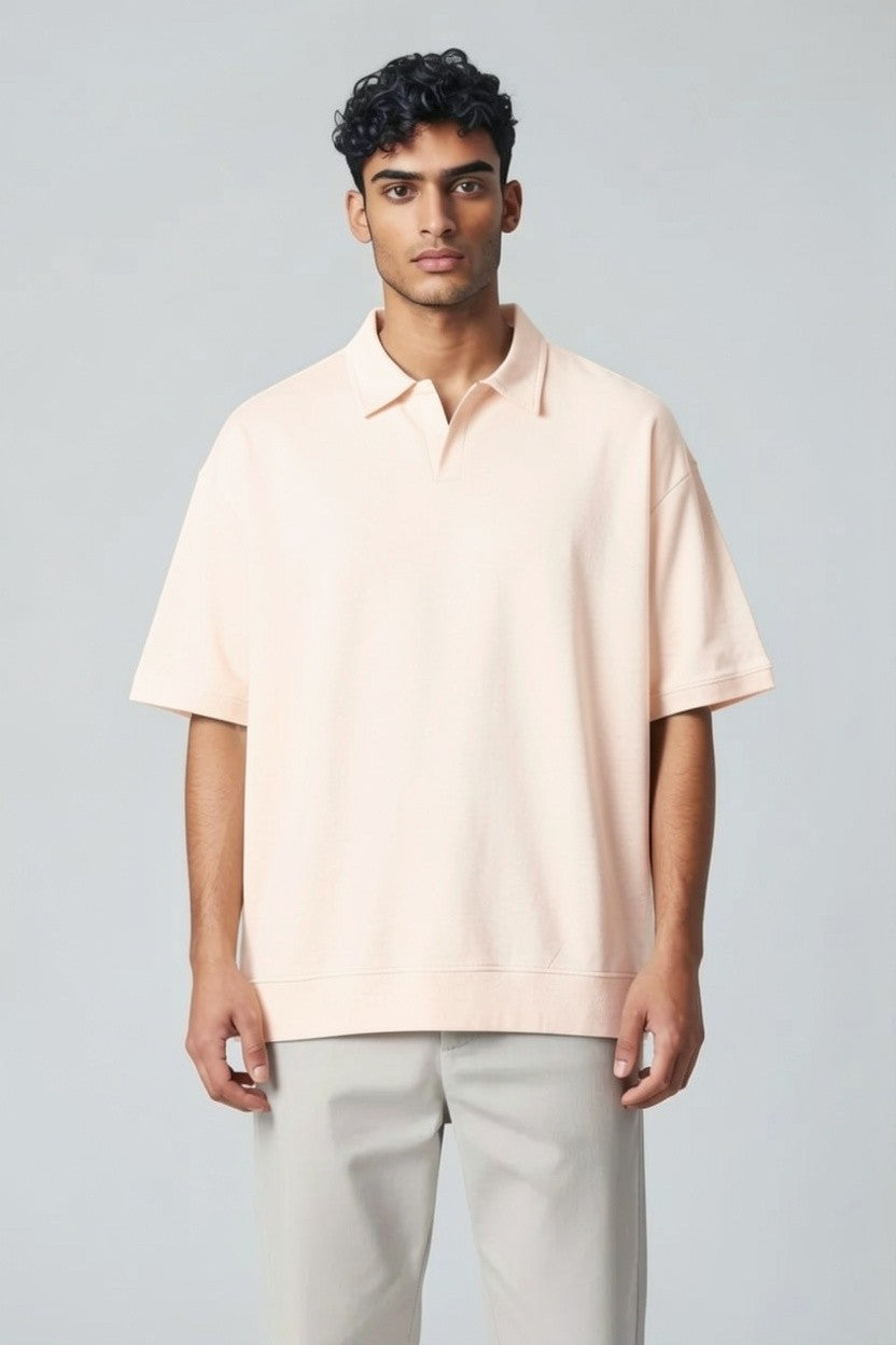 ZIL Off White Polo | بولو قطن أوفرسايز أوف وايت